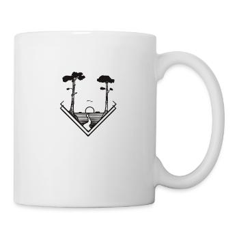 Graphic nature illustration modern - Mug - white - Right