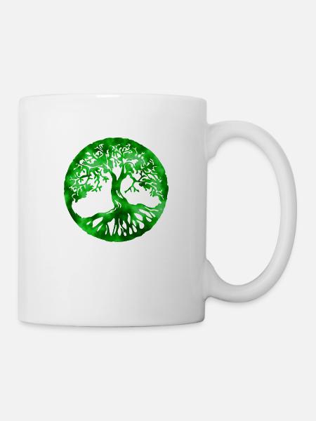 tree of life green - Tasse - Weiß