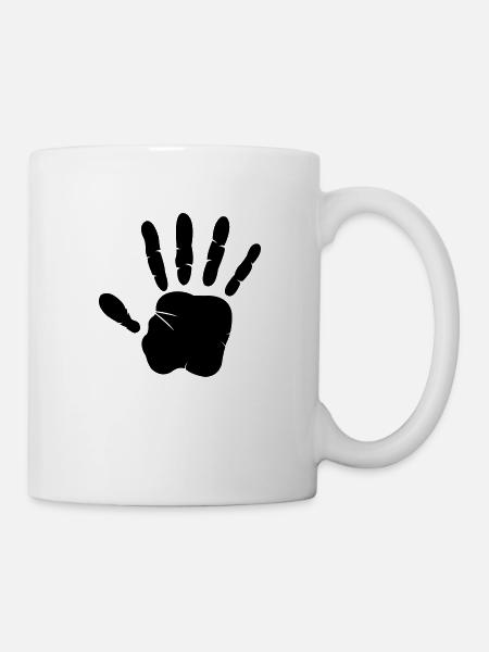 hand - Tasse - Weiß