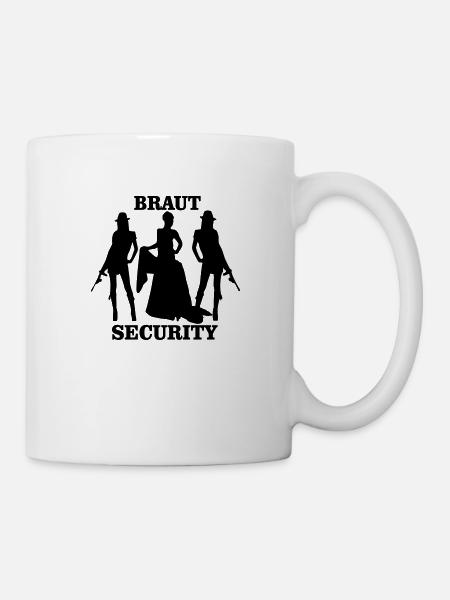 braut security - Tasse - Weiß