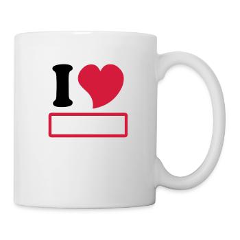 I love à personnaliser - Mug blanc - blanc - Droite