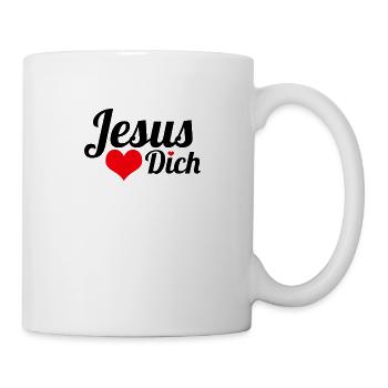 Jesus liebt dich - Tasse - Weiß - Rechts