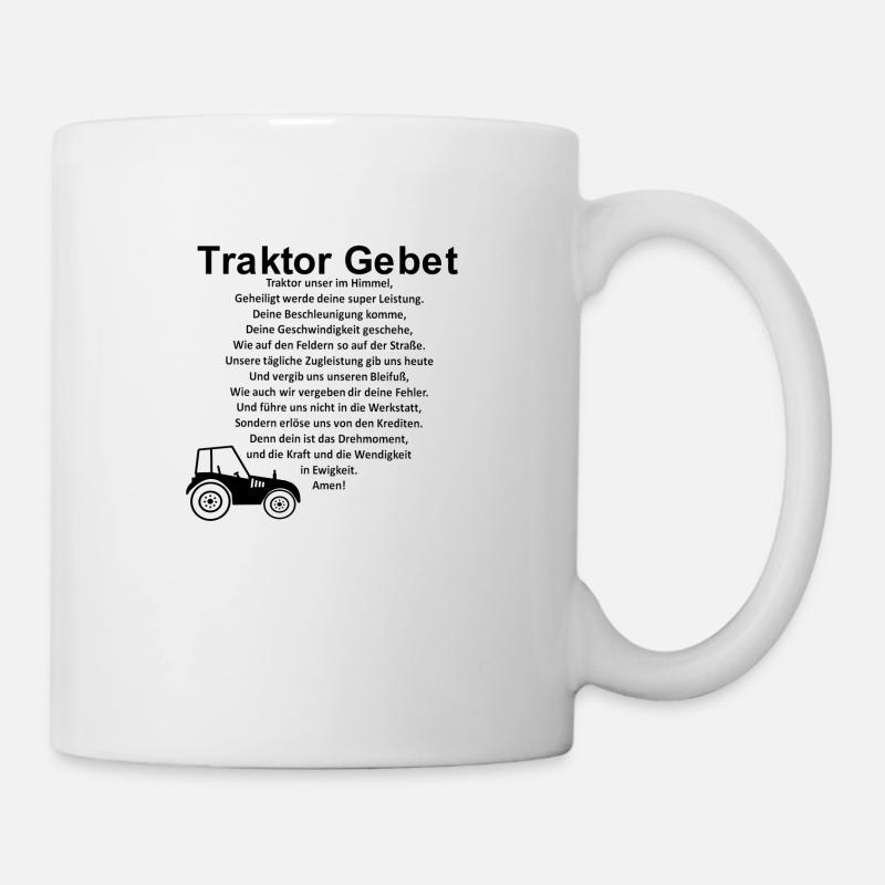 Chemise de prière tracteur - Mug blanc - blanc