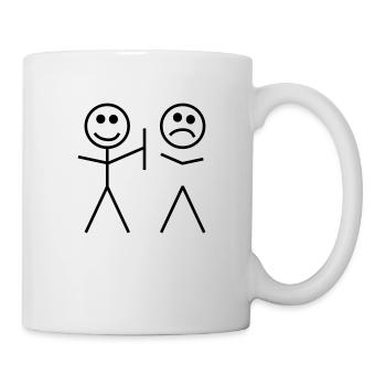 gemeines strichmännchen humor - Tasse - Weiß - Rechts