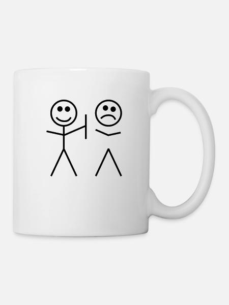 gemeines strichmännchen humor - Tasse - Weiß