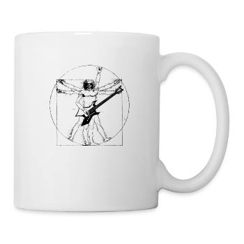Da Vinci Heavy Metal Elektrogitarre - Tasse - Weiß - Rechts