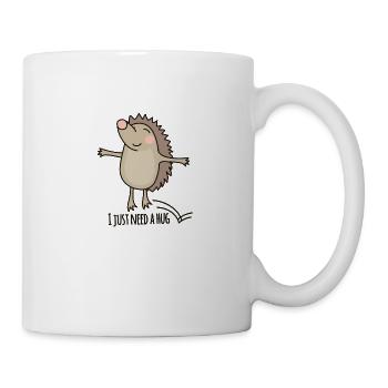 Igel Umarmung Geschenk - Tasse - Weiß - Rechts