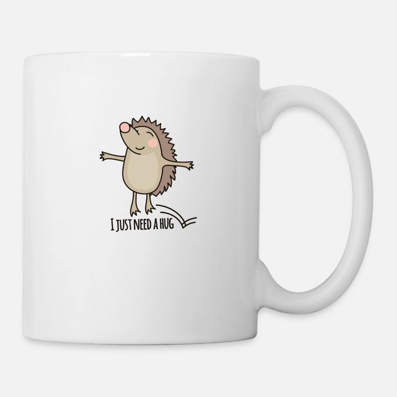 Cadeau câlin hérisson - Mug blanc - blanc