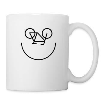 Bike Face Laugh Smiley Cyclist Bike - Mug - white - Right
