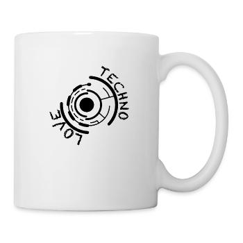 Techno Love Rave DJ Party Abstrakt Festival Raver - Tasse - Weiß - Rechts