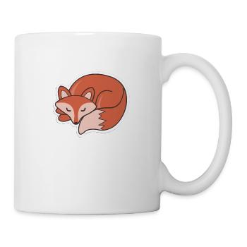 Schlafender Fuchs - Tasse - Weiß - Rechts