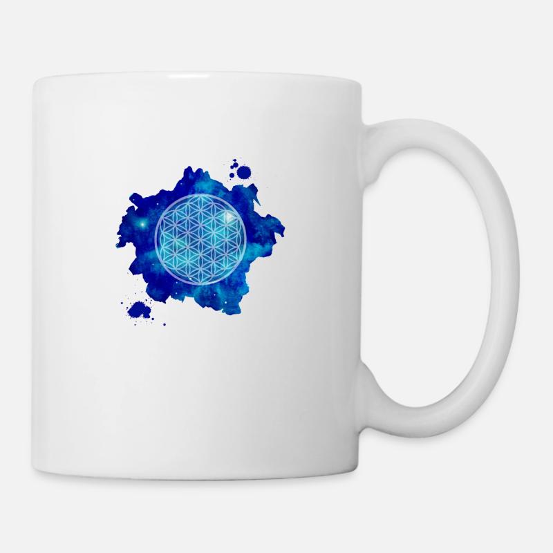 blume des lebens - Tasse - Weiß