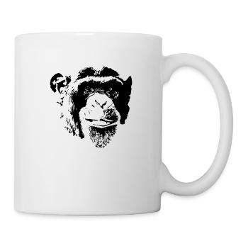 Tête de singe - Mug blanc - blanc - Droite