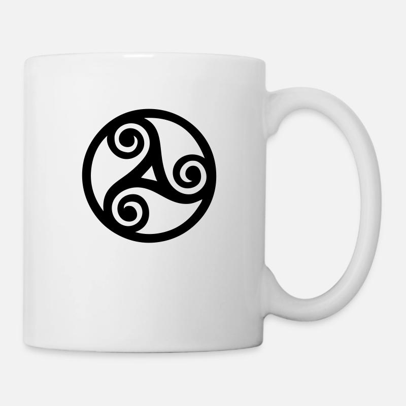 triskel breton symbole de bretagne - Mug blanc - blanc