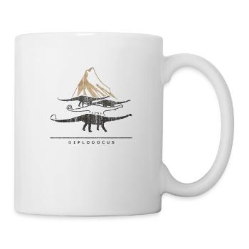 Dinosaurier: Diplodocus (in die Jahre gekommen) - Mug - white - Right