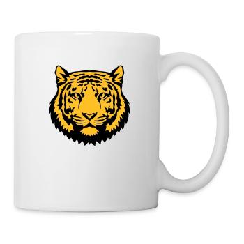 tiger cartoon tiger face 26 - Mug - white - Right