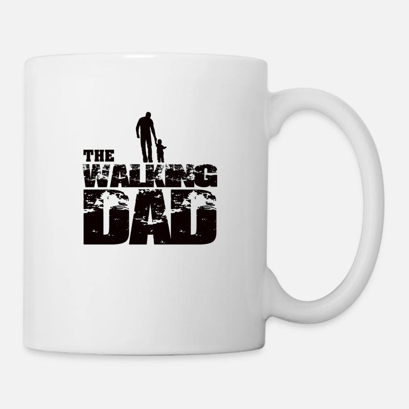 The Walking DAD #black - Tasse - Weiß