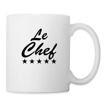 Le Chef Star Chef Logo Chef Texte Star Chef - Mug blanc - blanc - Droite