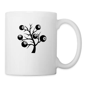 billiard tree ball branch - Mug - white - Right