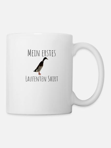 mein erstes laufenten shirt - Tasse - Weiß