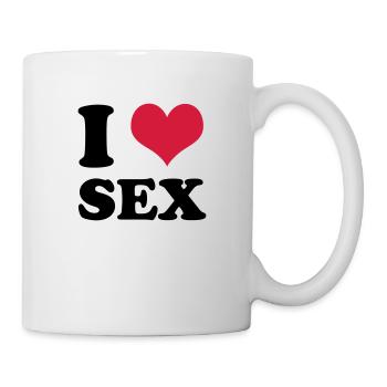 i love sex - Tasse - Weiß - Rechts