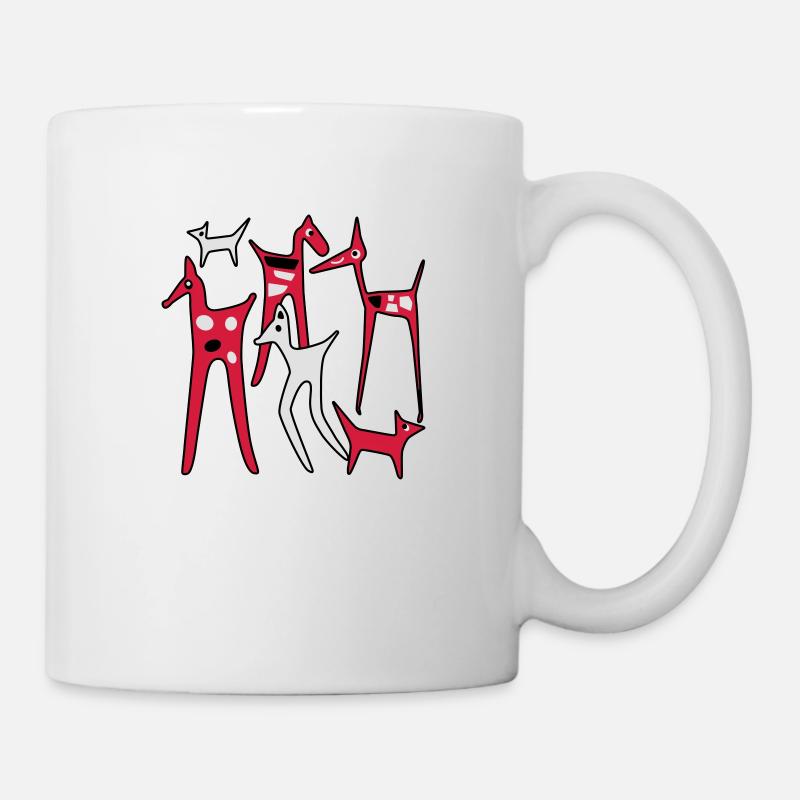 stilisierten tieren - Tasse - Weiß