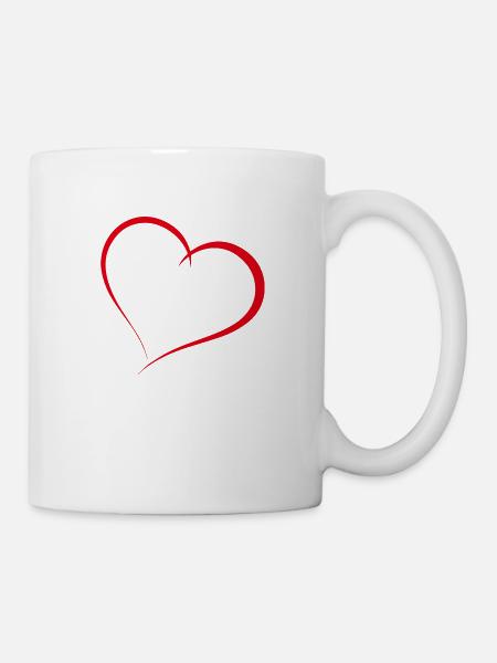 Heart Valentine's Day - My heart for YOU! - Mug - white