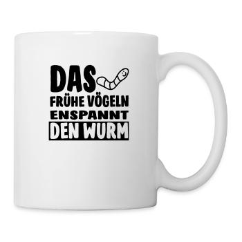 Der Wurm3 (Spruch) - Tasse - Weiß - Rechts