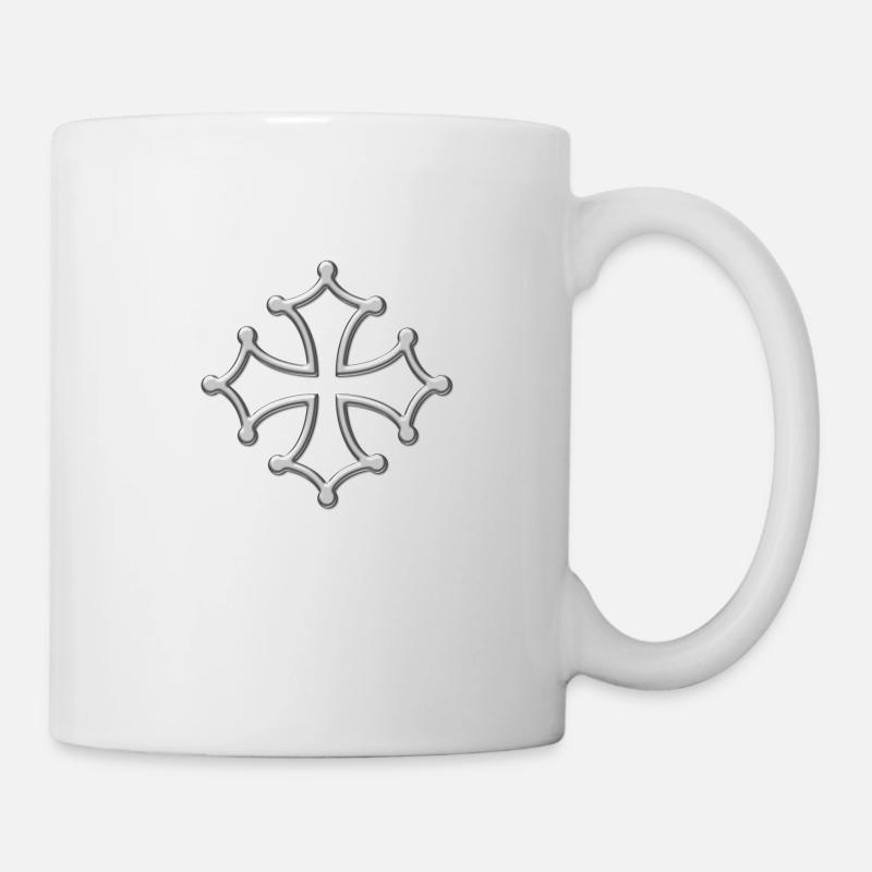 croix occitane metal chrome - Mug blanc - blanc