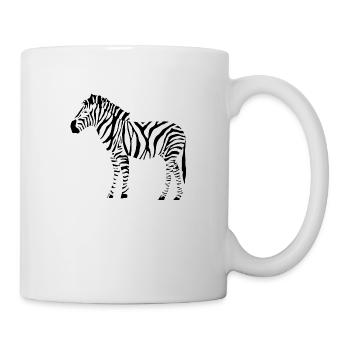 Zebra - Tasse - Weiß - Rechts