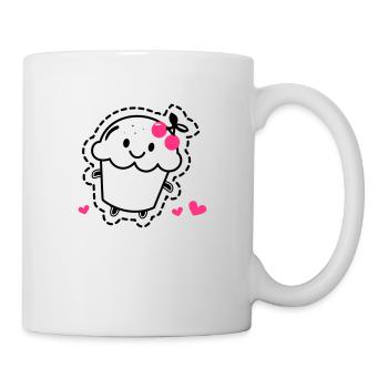 Muffin - Tasse - Weiß - Rechts