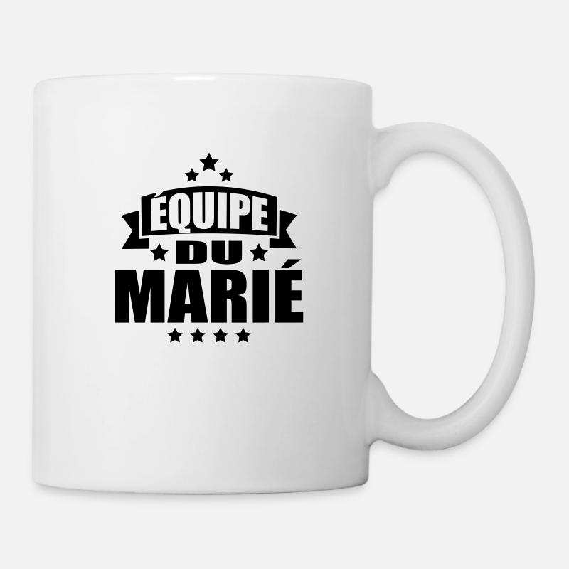 équipe du marié - Mug blanc - blanc