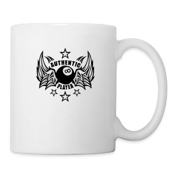 billard authentic player boule 8 noir 11 - Mug blanc - blanc - Droite