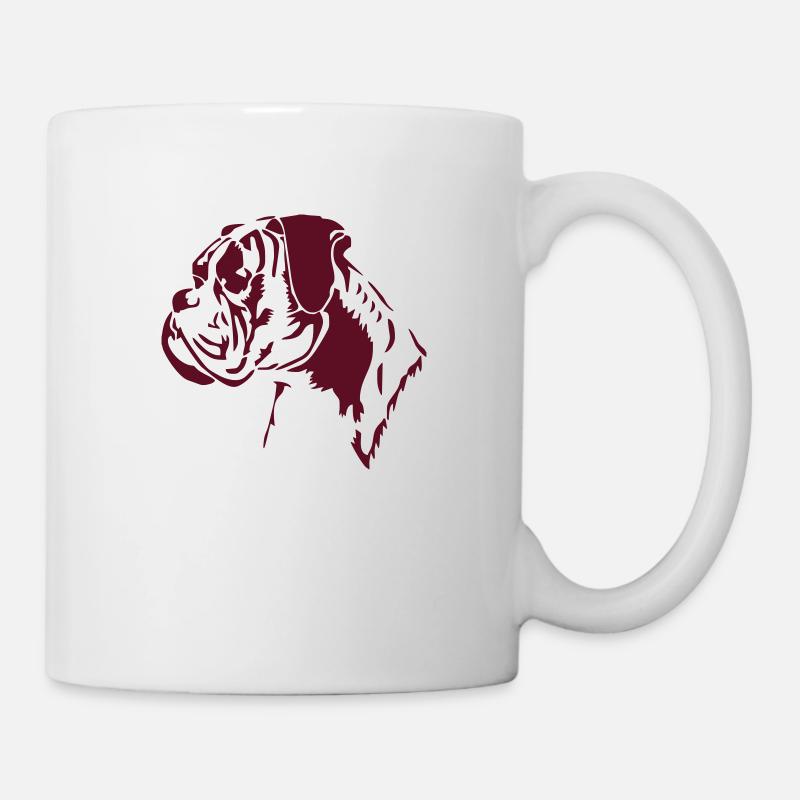 Boxer Kopf - Tasse - Weiß