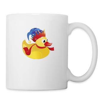 Karneval - Quietscheente - Badeente - Fasching - Tasse - Weiß - Rechts