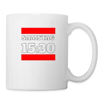Samedi 15:30 - Stade de football coup d’envoi - Mug blanc - blanc - Droite