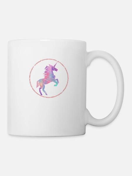 Licorne Origami Licorne - Mug blanc - blanc