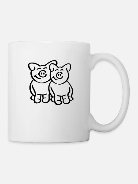 Cute Pigs - Mug blanc - blanc