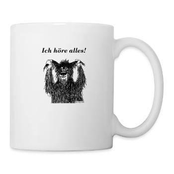 Chien entend tout - Mug blanc - blanc - Droite
