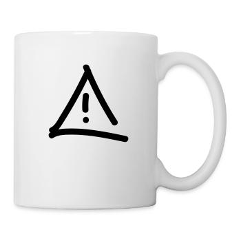Vorsicht Achtung - Tasse - Weiß - Rechts