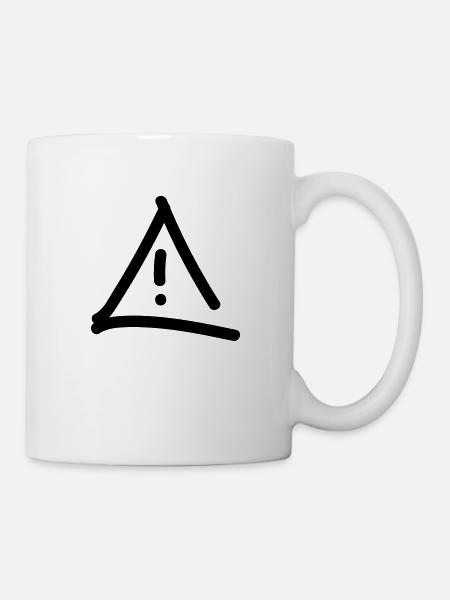 Vorsicht Achtung - Tasse - Weiß
