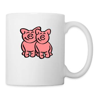 Cute Pigs - Tasse - Weiß - Rechts