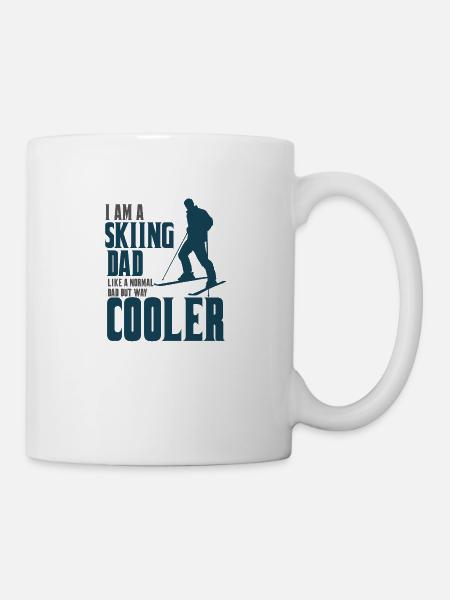 skiing dad ski dad - Mug - white