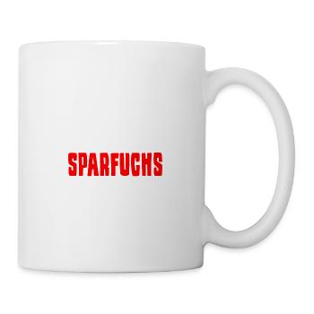 Sparfuchs sparen Geld reich werden Spruch lustig - Tasse - Weiß - Rechts