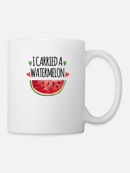 Ich trug eine Wassermelone - Tasse - Weiß