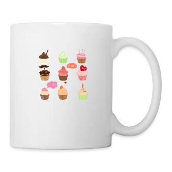 Cupcake - Tasse - Weiß - Rechts