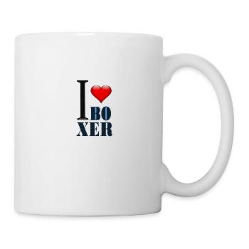 Boxer logo I love boxer - Tasse - Weiß - Rechts