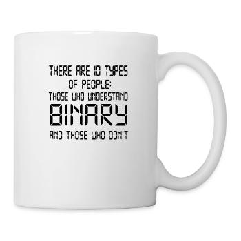 Binary Code Binary Informatics Geek Gift - Mug - white - Right