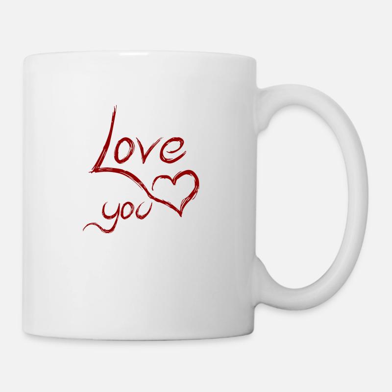 love you - liebe dich - Tasse - Weiß