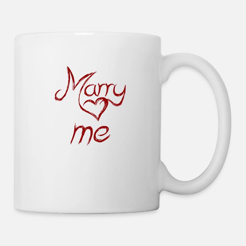 marry me - heirate mich - Tasse - Weiß